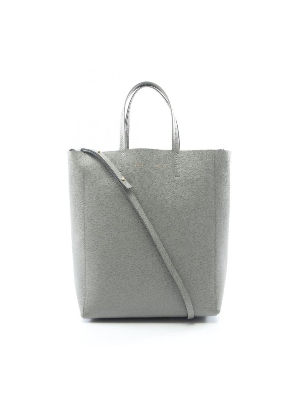 Celine Tote Bag Vertical Small Cover 2-Way Gray Leather